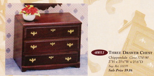 Catalog image of Chippendale 3 Drawer Chest
