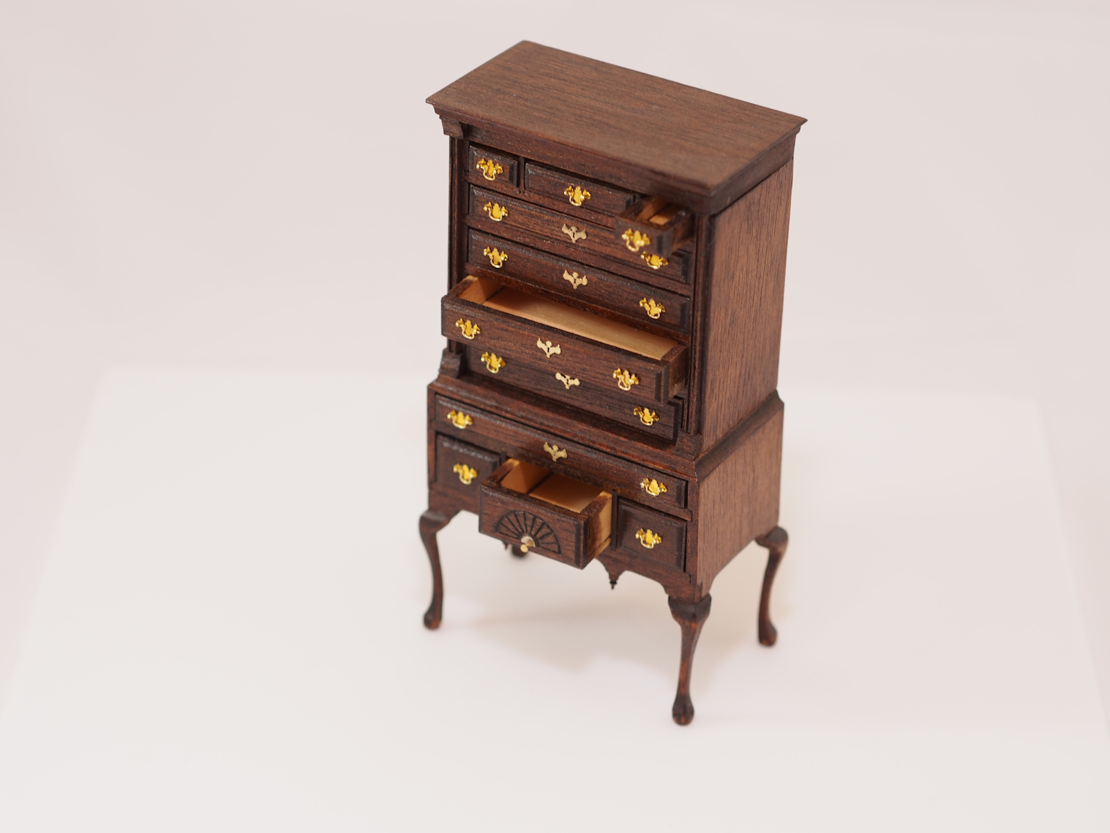 Finished kit of Chippendale Straight Top Highboy